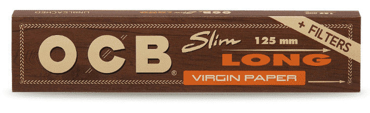 Papel OCB Virgin Slim Long + Tips 125mm